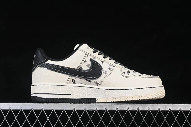 All Categories Nk Air Force 1 Air Force Series Nk Air Force 1 Low Air Force Low Nike Air Force 1'07 Low Silver Beige Black Print Air Force One Low Casual Shoes DF0188-109